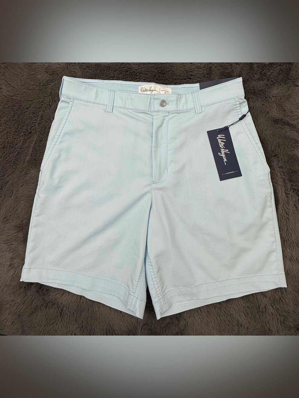 NWT Walter Hagen 8” Inseam Flat Front Chino Shorts Size 32